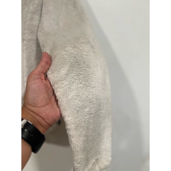 Abercrombie & Fitch Girls Cozy Warm Sherpa Fleece Zip up Jacket Cream XL - Picture 7 of 8